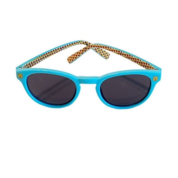 Disney Kid's Winnie the Pooh Blue Sunglasses Eyewear Dots Pooh Head NEW 5" - Picture 6 of 7